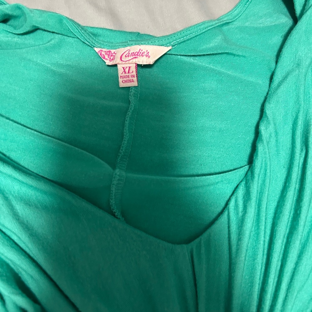 Candie's Vibrant Green Top XL